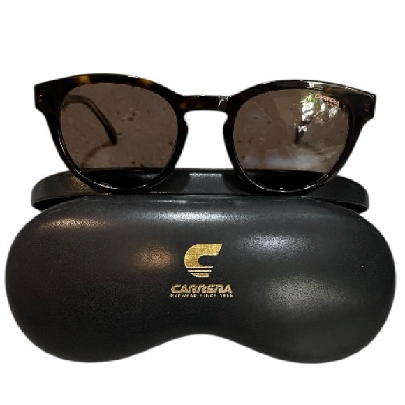 Carrera Accessories - CARRERA ROUND SUNGLASSES UV LENS TORTOISE BROWN FRAMES NEW WITH CASE AND CLOTH